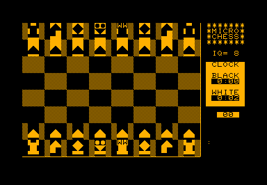 Microchess 2.0 game screenshot for Commodore PET